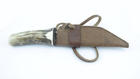 Small Scramsax, Stag Antler Handle, Carbon Steel Blade