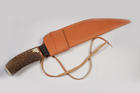 Large Scramsax, Stag Antler Handle, Damascus Blade