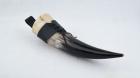Genuine Horn Drinking Horn with Leather Belt Frog