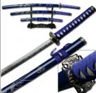 Blue Set of 3 with Dragon (Carbon Steel Blade)