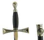 Masonic Dagger in Black with Silver Fittings