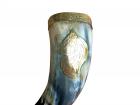 Direwolf Wolf Drinking Horn with Leather Belt Frog